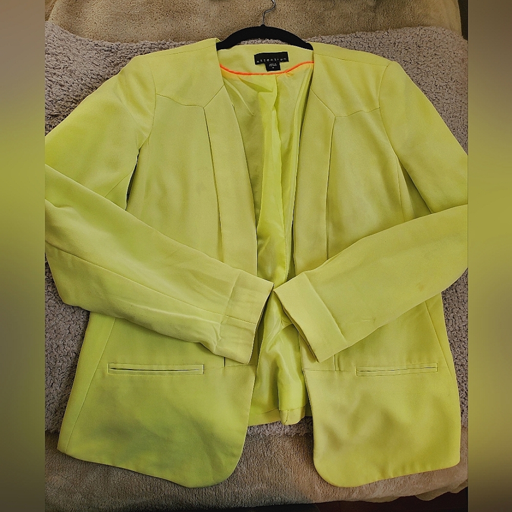Neon 'Attention' Blazer